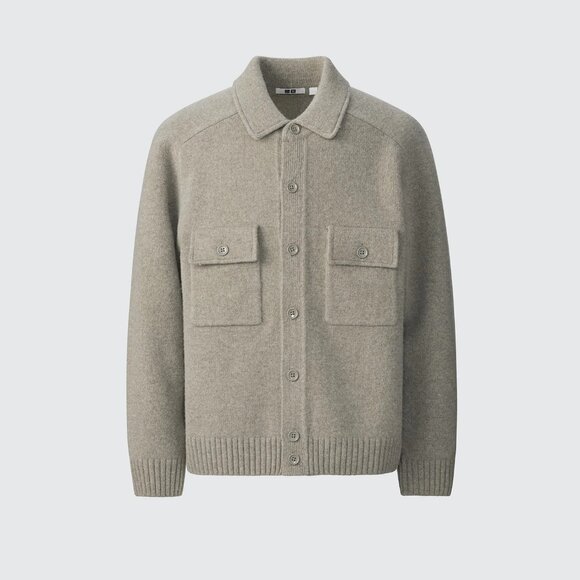 Lambswool Knitted Jacket (Uniqlo U; Fall/Winter 2024: Lightness in Protection) - Picture 1 of 5